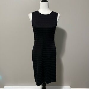 Brooks Brothers Black Knit Sleeveless Bodycon Dress